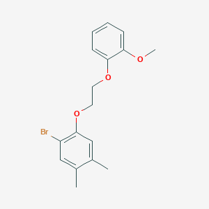 molecular formula C17H19BrO3 B5058240 1-bromo-2-[2-(2-methoxyphenoxy)ethoxy]-4,5-dimethylbenzene 