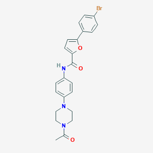 molecular formula C23H22BrN3O3 B505825 N-[4-(4-acetyl-1-piperazinyl)phenyl]-5-(4-bromophenyl)-2-furamide 