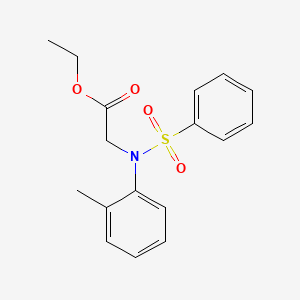 molecular formula C17H19NO4S B5058279 ethyl N-(2-methylphenyl)-N-(phenylsulfonyl)glycinate 