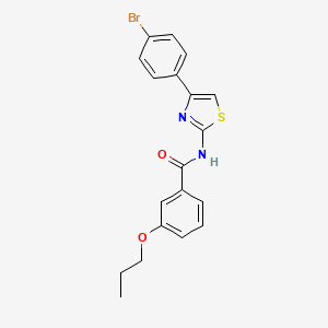 molecular formula C19H17BrN2O2S B5058285 N-[4-(4-bromophenyl)-1,3-thiazol-2-yl]-3-propoxybenzamide 
