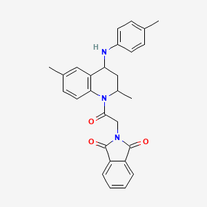 molecular formula C28H27N3O3 B5058300 2-{2-[2,6-dimethyl-4-[(4-methylphenyl)amino]-3,4-dihydro-1(2H)-quinolinyl]-2-oxoethyl}-1H-isoindole-1,3(2H)-dione 
