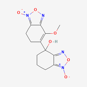 molecular formula C13H14N4O6 B5058328 4'-methoxy-6,6',7,7'-tetrahydro-4,5'-bi-2,1,3-benzoxadiazol-4(5H)-ol 1,1'-dioxide 