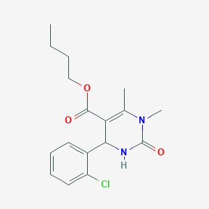 molecular formula C17H21ClN2O3 B5058336 butyl 4-(2-chlorophenyl)-1,6-dimethyl-2-oxo-1,2,3,4-tetrahydro-5-pyrimidinecarboxylate 