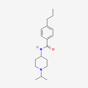 molecular formula C18H28N2O B5058346 N-(1-isopropyl-4-piperidinyl)-4-propylbenzamide 
