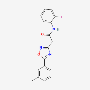 molecular formula C17H14FN3O2 B5058457 N-(2-fluorophenyl)-2-[5-(3-methylphenyl)-1,2,4-oxadiazol-3-yl]acetamide CAS No. 915924-62-8