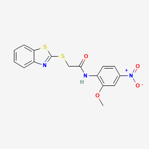 molecular formula C16H13N3O4S2 B5058479 2-(1,3-benzothiazol-2-ylthio)-N-(2-methoxy-4-nitrophenyl)acetamide 