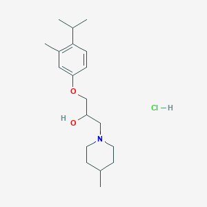 molecular formula C19H32ClNO2 B5058495 1-(4-isopropyl-3-methylphenoxy)-3-(4-methyl-1-piperidinyl)-2-propanol hydrochloride 
