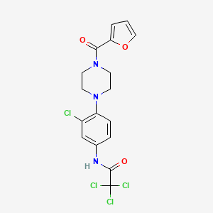 molecular formula C17H15Cl4N3O3 B5058511 2,2,2-trichloro-N-{3-chloro-4-[4-(2-furoyl)-1-piperazinyl]phenyl}acetamide 