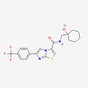 molecular formula C20H20F3N3O2S B5058531 N-[(1-hydroxycyclohexyl)methyl]-6-[4-(trifluoromethyl)phenyl]imidazo[2,1-b][1,3]thiazole-3-carboxamide 