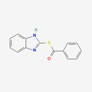 molecular formula C14H10N2OS B5058547 S-1H-benzimidazol-2-yl benzenecarbothioate 