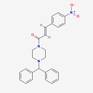 molecular formula C26H25N3O3 B5058548 1-(diphenylmethyl)-4-[3-(4-nitrophenyl)acryloyl]piperazine 