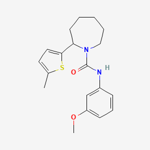 molecular formula C19H24N2O2S B5058553 N-(3-methoxyphenyl)-2-(5-methyl-2-thienyl)-1-azepanecarboxamide 