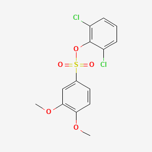 molecular formula C14H12Cl2O5S B5058580 2,6-dichlorophenyl 3,4-dimethoxybenzenesulfonate 