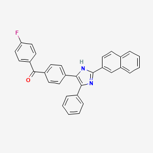 molecular formula C32H21FN2O B5058583 (4-fluorophenyl){4-[2-(2-naphthyl)-4-phenyl-1H-imidazol-5-yl]phenyl}methanone 