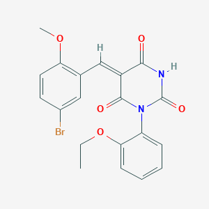 molecular formula C20H17BrN2O5 B5058586 5-(5-bromo-2-methoxybenzylidene)-1-(2-ethoxyphenyl)-2,4,6(1H,3H,5H)-pyrimidinetrione 