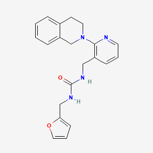 molecular formula C21H22N4O2 B5058611 N-{[2-(3,4-dihydro-2(1H)-isoquinolinyl)-3-pyridinyl]methyl}-N'-(2-furylmethyl)urea 
