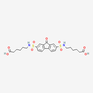 molecular formula C25H30N2O9S2 B5058625 6,6'-[(9-oxo-9H-fluorene-2,7-diyl)bis(sulfonylimino)]dihexanoic acid CAS No. 303059-44-1