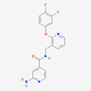 molecular formula C18H14F2N4O2 B5058639 2-amino-N-{[2-(3,4-difluorophenoxy)-3-pyridinyl]methyl}isonicotinamide 