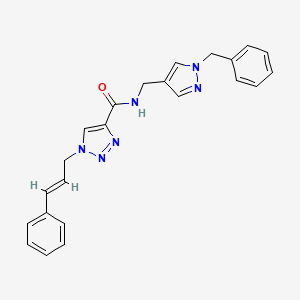 N-[(1-benzyl-1H-pyrazol-4-yl)methyl]-1-[(2E)-3-phenyl-2-propen-1-yl]-1H-1,2,3-triazole-4-carboxamide