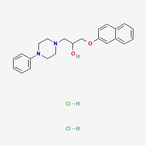 molecular formula C23H28Cl2N2O2 B5058680 1-(2-naphthyloxy)-3-(4-phenyl-1-piperazinyl)-2-propanol dihydrochloride 