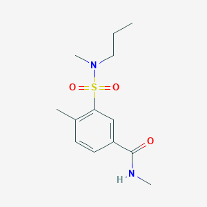 molecular formula C13H20N2O3S B5058685 N,4-dimethyl-3-{[methyl(propyl)amino]sulfonyl}benzamide 