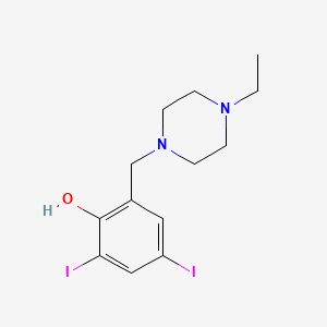 molecular formula C13H18I2N2O B5058695 2-[(4-ethyl-1-piperazinyl)methyl]-4,6-diiodophenol 