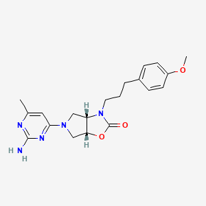 (3aS*,6aR*)-5-(2-amino-6-methyl-4-pyrimidinyl)-3-[3-(4-methoxyphenyl)propyl]hexahydro-2H-pyrrolo[3,4-d][1,3]oxazol-2-one