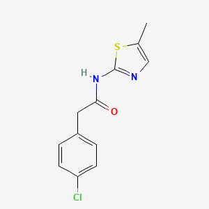 molecular formula C12H11ClN2OS B5058717 2-(4-chlorophenyl)-N-(5-methyl-1,3-thiazol-2-yl)acetamide 