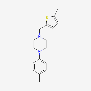 molecular formula C17H22N2S B5058731 1-(4-methylphenyl)-4-[(5-methyl-2-thienyl)methyl]piperazine 