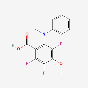 2,3,5-trifluoro-4-methoxy-6-[methyl(phenyl)amino]benzoic acid