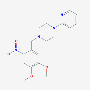 molecular formula C18H22N4O4 B5058754 1-(4,5-dimethoxy-2-nitrobenzyl)-4-(2-pyridinyl)piperazine 