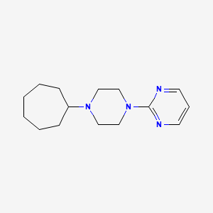molecular formula C15H24N4 B5058810 2-(4-cycloheptyl-1-piperazinyl)pyrimidine 