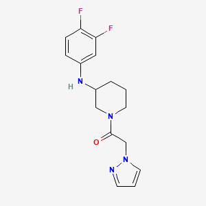 molecular formula C16H18F2N4O B5058818 N-(3,4-difluorophenyl)-1-(1H-pyrazol-1-ylacetyl)-3-piperidinamine 