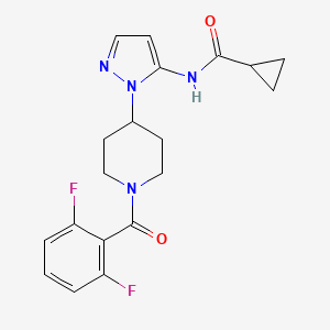 molecular formula C19H20F2N4O2 B5058820 N-{1-[1-(2,6-difluorobenzoyl)-4-piperidinyl]-1H-pyrazol-5-yl}cyclopropanecarboxamide 