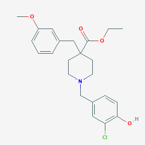 molecular formula C23H28ClNO4 B5058834 ethyl 1-(3-chloro-4-hydroxybenzyl)-4-(3-methoxybenzyl)-4-piperidinecarboxylate 