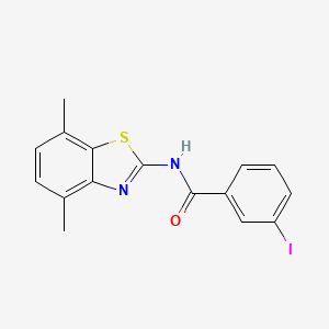 molecular formula C16H13IN2OS B5058856 N-(4,7-dimethyl-1,3-benzothiazol-2-yl)-3-iodobenzamide 