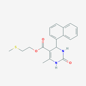 molecular formula C19H20N2O3S B5058882 2-(methylthio)ethyl 6-methyl-4-(1-naphthyl)-2-oxo-1,2,3,4-tetrahydro-5-pyrimidinecarboxylate 