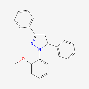 molecular formula C22H20N2O B5058895 1-(2-methoxyphenyl)-3,5-diphenyl-4,5-dihydro-1H-pyrazole 