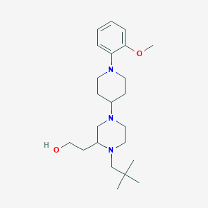 molecular formula C23H39N3O2 B5058908 2-{1-(2,2-dimethylpropyl)-4-[1-(2-methoxyphenyl)-4-piperidinyl]-2-piperazinyl}ethanol 
