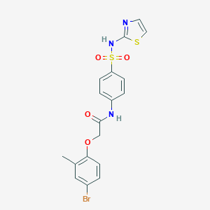 2-(4-bromo-2-methylphenoxy)-N-[4-(1,3-thiazol-2-ylsulfamoyl)phenyl]acetamide