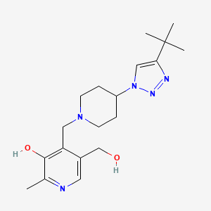 molecular formula C19H29N5O2 B5058924 4-{[4-(4-tert-butyl-1H-1,2,3-triazol-1-yl)-1-piperidinyl]methyl}-5-(hydroxymethyl)-2-methyl-3-pyridinol bis(trifluoroacetate) (salt) 