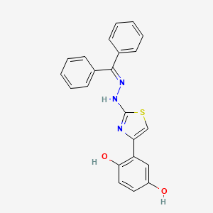 molecular formula C22H17N3O2S B5058927 diphenylmethanone [4-(2,5-dihydroxyphenyl)-1,3-thiazol-2-yl]hydrazone 