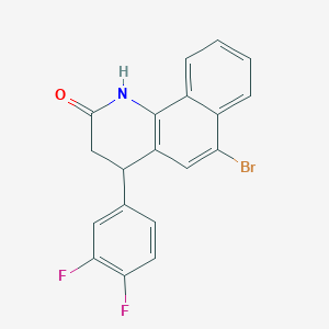 molecular formula C19H12BrF2NO B5058947 6-bromo-4-(3,4-difluorophenyl)-3,4-dihydrobenzo[h]quinolin-2(1H)-one 