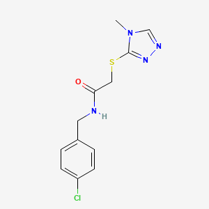 molecular formula C12H13ClN4OS B5058969 N-(4-chlorobenzyl)-2-[(4-methyl-4H-1,2,4-triazol-3-yl)thio]acetamide 