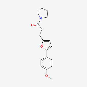 molecular formula C18H21NO3 B5058989 1-{3-[5-(4-methoxyphenyl)-2-furyl]propanoyl}pyrrolidine 