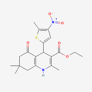 ethyl 2,7,7-trimethyl-4-(5-methyl-4-nitro-2-thienyl)-5-oxo-1,4,5,6,7,8-hexahydro-3-quinolinecarboxylate