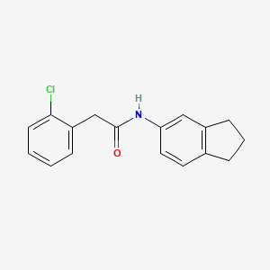 molecular formula C17H16ClNO B5059025 2-(2-chlorophenyl)-N-(2,3-dihydro-1H-inden-5-yl)acetamide 