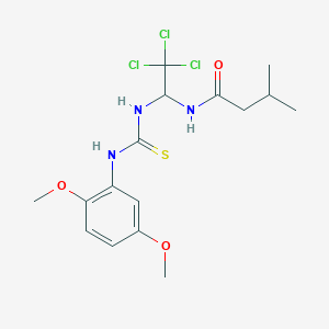molecular formula C16H22Cl3N3O3S B5059050 3-methyl-N-[2,2,2-trichloro-1-({[(2,5-dimethoxyphenyl)amino]carbonothioyl}amino)ethyl]butanamide 