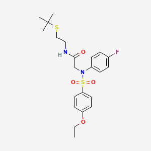N~1~-[2-(tert-butylthio)ethyl]-N~2~-[(4-ethoxyphenyl)sulfonyl]-N~2~-(4-fluorophenyl)glycinamide