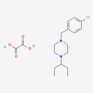 molecular formula C18H27ClN2O4 B5059076 1-(4-chlorobenzyl)-4-(1-ethylpropyl)piperazine oxalate 